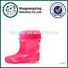 bottes de pluie sur les chaussures pour enfants, bottes de pluie usine hiver/C-705